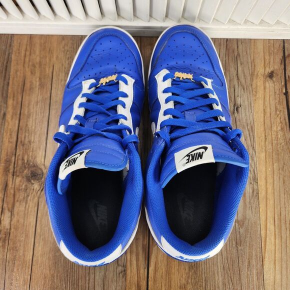 Nike Dunk Low Sneakers Mens Size 11.5 Royal Blue White Leather Shoes FJ2253-901 main image 6
